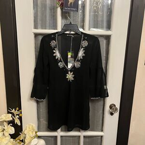 Beaded Swim Cover Up/ Top